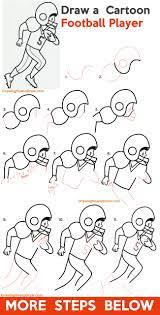 So the soccer player drawing is almost complete, and we just need to add some shadows. How To Draw A Cartoon American Football Receiver Easy Step By Step Drawing Tutorial How To Draw Step By Step Drawing Tutorials