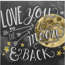 Love You To The Moon Square Diamond Painting 5d Arts Crafts Sewing Cross Stitch Chalkboard Art Lily And Val Lettering