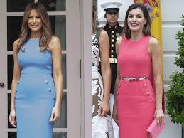 Photos Letizia D Espagne Porte La Meme Robe Que Melania Trump Letizia Letizia Espagne Melania Trump