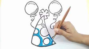 For an adult's hat, the circle should be about 10 inches in diameter, and for a child's hat, the circle should be about 9 inches in diameter. Draw Party Birthday Hat Easy And Cute Birthday Cap Coloring Pages For K Cute Best Friend Drawings Happy Birthday Drawings Cute Drawings For Kids