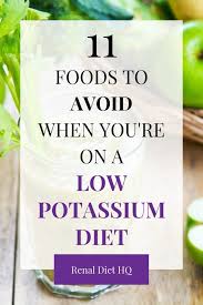 A Low Potassium Menu For When Levels Are High Renal Diet Hq Low Potassium Diet Renal Diet High Potassium Foods