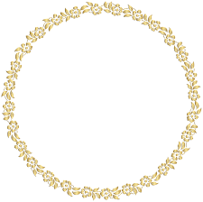 Golden Round Floral Border Transparent Clip Art Image Frame Floral Imagens Para Emoldurar Brasao Casamento