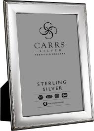 Showcase Your Favourite Photographs With This Sterling Silver Beaded Design Photo Frame With A Black Wooden Back All Carrs Sterling Silver Frames Bear A Re I 2020