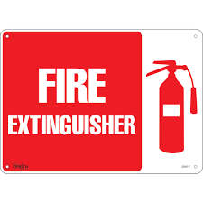 Aluminum fire extinguisher sign 4 x 18. Zenith Safety Products Fire Extinguisher Sign 10 X 14 Aluminum English With Pictogram Sgm117 Shop Facility Signs Tenaquip