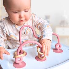 NEW Silicone & Wood Suction Toy