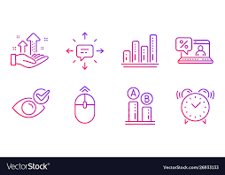 Ab Testing Online Loan And Graph Chart Icons Set