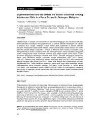 Maybe you would like to learn more about one of these? Dysmenorrhoea And Its Effects On School Activities Among