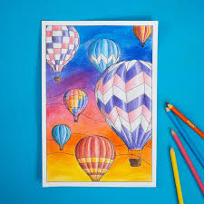 Free printable coloring pages are so quick and easy to print off and use at home! Hot Air Balloon Coloring Page Sarah Renae Clark Coloring Book Artist And Designer