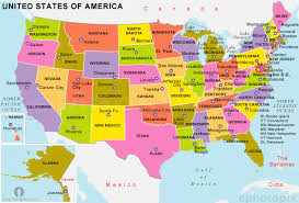 Usa State Color Map Usa State Map States And Capitals United States Map Usa Map