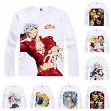 Those screenshots are convincing me to watch seven deadly sins more than seven deadly sins ever did. The Seven Deadly Sins T Shirts Men Hip Hop Long Sleeve Anime Shirt 7ds Meliodas Hawk Ban Cosplay Motivs Women Anime Shirts T Shirts Aliexpress