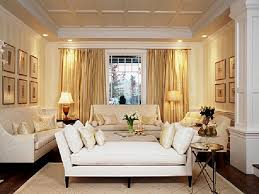 Formal Living Room Design Ideas With Gold Curtain Elegant Lamps With Long Sofa And White Pilow Gold Living Room Formal Living Rooms Home
