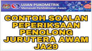 Contoh Soalan Peperiksaan Spa8 Tahun 2020 Penolong Jurutera Awam Ja29 Otosection