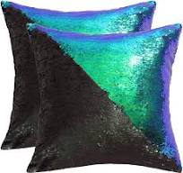 SquarePie Sequin Pillow Covers 18x18 '' Set of 2, Flip Sequin Decorative  Pillowcases, Magic Reversible Throw Cushion Covers Cases, Black and  Fantasic ...