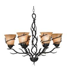 Unbranded Twigs 6 Light Bronze Chandelier 90900brz The Home Depot