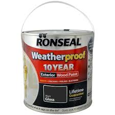 Engineered for excellent adhesion to a variety of. Ronseal Weatherproof 10 Year Exterior Wood Paint Gloss Black 2 5l