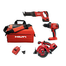 Hilti 22 Volt Lithium Ion Keyless Chuck Cordless Hammer Drill Driver Reciprocating Saw Circular Saw Combo Kit 3 Tool 3554465 The Home Depot Cordless Hammer Drill Combo Kit Reciprocating Saw