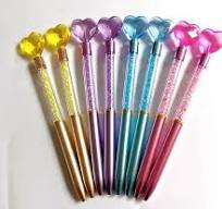 Cute Stationery Bow Plastic Ball Pen with the Crystal Cute Kawaii Pen  Cartoon Design Promotional Crystal Pen