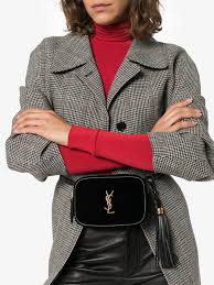 Build your forever wardrobe with farfetch & choose ✈ express delivery at checkout. Saint Laurent Black Velvet Leather Lou Belt Bag Modesens