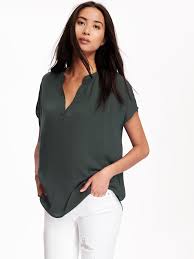 $15 dresses for women & $10 for girls. Mandarin Collar V Neck Top For Women Old Navy Fashion Women Clothes