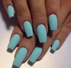 Want to learn how to do them at home using acrylic nail sets for beginners? Matte Acrylic Nails Short Turquoise New Expression Nails