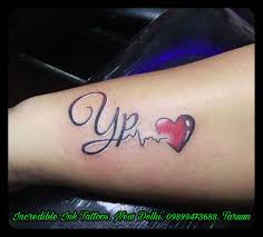 Yp Initial Tattoo Heartbeat Yp Initial Heartbeat Tattoo Call Whatsapp 09899473688 Name Tattoos On Wrist Love Tattoo On Hand Name Tattoos For Moms