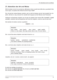 Die lösung hast du im titel eigentlich selbst schon genannt: Sekundarstufe Unterrichtsmaterial Englisch Grammatik Adverbien Der Art Und Weise
