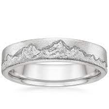 18k White Gold Summit Wedding Ring Mens Wedding Bands White Gold Mens Wedding Bands Platinum Mens Diamond Wedding Bands