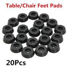 Rubber leg tips (4 per pack) work well on 3/4 in. 20pcs Rubber Table Furniture Chair Table Feet Leg Bottom Tips Pad Tile Floor Protectors Black 18x15x5mm Furniture Cups Aliexpress