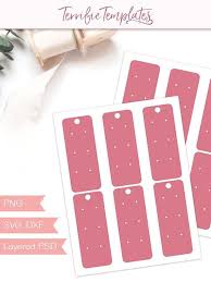 Download Earring Display Template 5 Jewelry Hang Tag Packaging Etsy Earring Display Jewelry Display Cards Hang Tags