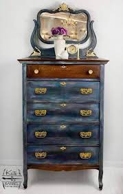 Attractive tall boy with four square drawers at the top. Antique Tall Boy Chest Of Drawers On Original Casters With Mirror By Katenbarreldesigns On Etsy Chest Of Drawers Makeover Buffet Furniture Painted Drawers