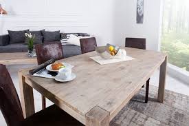 Tisch oval 150 cm weiß und helles holz leena. Massiver Esstisch Montreal Akazie Teakgrau Weiss Gekalkt 160 Cm Massivholz Esszimmertisch Esszimmer Mobel Haus Deko