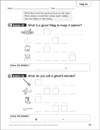 Download this 'oo' words phonics resource to practise with your children. Variant Vowel Patterns Long Oo Short Oo Aw Solve The Riddle Phonics Printable Skills Sheets Games And Puzzles