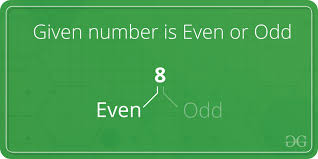 Suppose we have a number n. Check Whether A Given Number Is Even Or Odd Geeksforgeeks