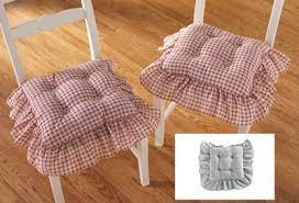 Making your own polyurethane foam chair cushions for outdoor or indoor use is practical and easy. Country Plaid Check Ruffled Kitchen Chair Cushion Set Kitchen Chair Cushions Dining Chair Cushions Dining Room Chair Cushions