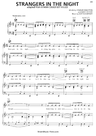 Strangers In The Night Sheet Music Frank Sinatra Jazz Sheet Music Piano Sheet Music Free Sheet Music