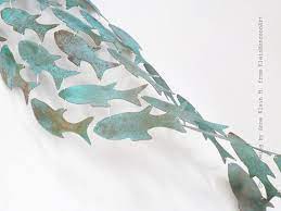 Metal Sculpture Fish Contemporary Wall Sculpture Turquois Etsy Wall Sculptures Metal Fish Wall Art Contemporary Wall Sculptures