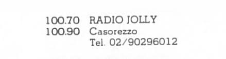 In caso non apparissero tutte, premere il tasto reload o f5 Radio Jolly