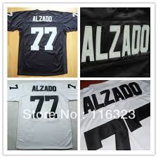 Black And White Throwback Football Jerseys Lyle Alzado 77 Black White Throwback Sports Jersey Size 48 56 Mix Order Free Shipping Us 2 Sports Jersey Football Jerseys Football