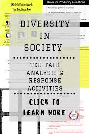 Teaching Diversity In The Classroom Ted Talk Activity Ted Talk Activities Ted Talks Empathy Activities