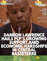 DAMEON LAWRENCE HAILS PLP’S GROWING SUPPORT AMID ECONOMIC HARDSHIPS IN  CENTRAL BASSETERRE  https://timescaribbeanonline.com/dameon-lawrence-hails-plps-growing-support-amid-economic-hardships-in-central...