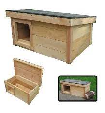 Cedar Outdoor Cat House Shelter Left Side Square Enter Cat House Plans Outside Cat House Feral Cat House
