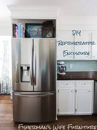 A Cheap And Fairly Easy Way To Add An Expensive Look To Your Kitchen Is To Frame Out Your Fridge Create Kitchen Soffit Cheap Kitchen Cabinets Kitchen Design