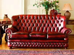 Typically made using high quality grain leather, chesterfield sofas are set apart from similar alternatives by their thickly padded seats, back and arms. Chesterfield Sofa Howland Fleming Howland Leather 3 Seater Red