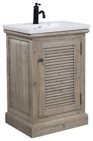 H bath vanity cabinet only in anthracite by ws bath collections andover 60 in. Rustic Style 24 Inch Bathroom Vanity With Ceramic Single Sink No Faucet Farmhouse Bathroom Vanities And Sink Consoles By Infurniture Inc Houzz