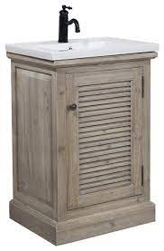 Rustic bathroom with double vanity. Rustic Style 24 Inch Bathroom Vanity With Ceramic Single Sink No Faucet Farmhouse Bathroom Vanities And Sink Consoles By Infurniture Inc Houzz