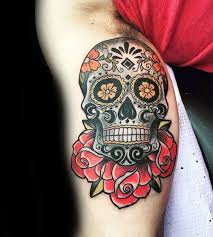 Maybe you would like to learn more about one of these? 100 Sugar Skull Tattoo Designs For Men Cool Calavera Ink Ideas Sugar Skull Tattoos Skull Tattoo Design Mexican Skull Tattoos