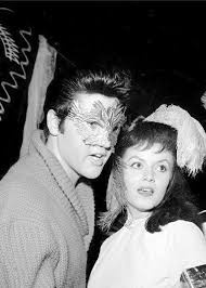 October 31, 1957: Elvis spent Halloween 1957 in Hollywood. Elvis attended a  Halloween party in Hollywood hosted by clothing designer Sy Devore. Joan  Bradshaw, an actress was Elvis' date. Among the attendees