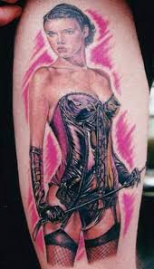 Old style pin up with safety ring. Top 65 Pin Up Girl Tattoo Sexy Designs