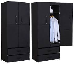 Woltu Stoff Textil Kleiderschrank Stoffkleiderschrank Campingschrank Garderobenschrank Faltschrank Sto Garderobe Schrank Kleiderschrank Nussbaum Kleiderschrank