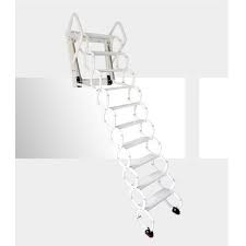 ··· en131 wall mounted aluminium folding stairs loft attic ladder. Intsupermai Attic Ladder Retractable Folding Ladder Loft Stairs For Wall Mounted Home Pulldown Folding Extension Ladder White Al Mg Alloy Decorative House Walmart Com Walmart Com